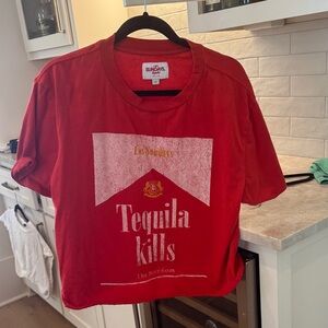 Sundays Red 'Tequila Kills' Short-Sleeve Graphic Tee